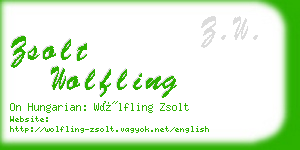 zsolt wolfling business card